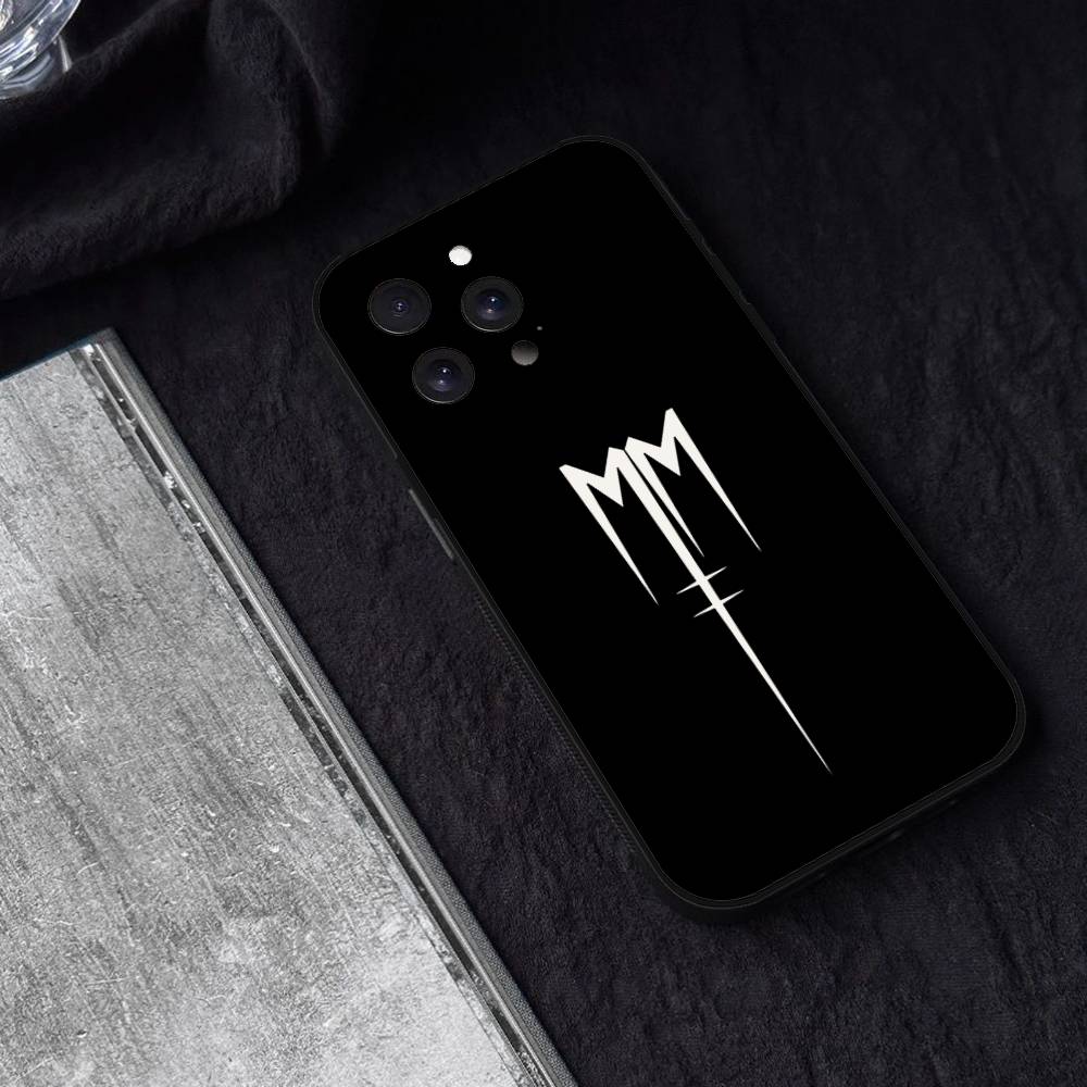 Singer M-Marilyn Manson Phone Case Phone Case For Iphone 17 16 15 11 13 14 Pro Max X Xr Xs Max 12mini Black Shell Cover Case