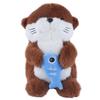 Kawaii Otter Plush Toy Soft Holding Fish Otter Doll Pillow Creative Otter Stuffed Animal Toy for Kids Birthday Christmas Gifts