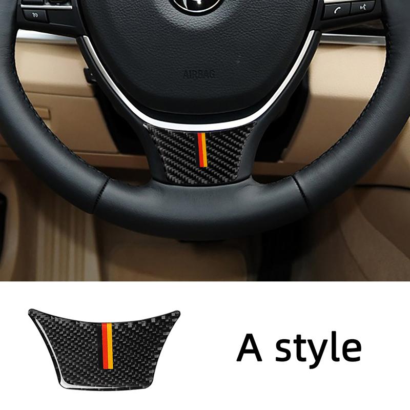 Dekorationsplåster för ratt Kolfiber Bilklistermärken För BMW 5-serie 2011-2017 F10 F18 528 525Li Interiör