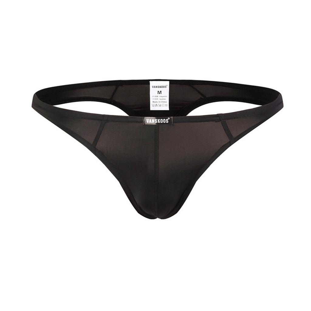 Men's Thong Cartoon Print U Personalized Low Waisted Elastic Underwear