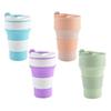 Portable Food-Grade Silicone Folding Cup with Lid - Ideal for Travel, Mouthwash, Toothbrush, and Coffee.