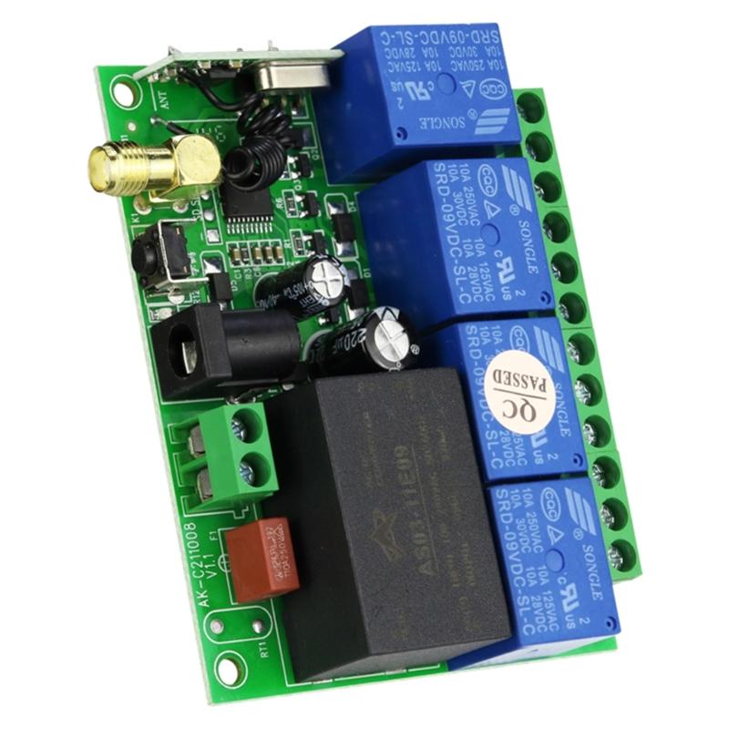 315/433MHZ Universal Garage Door RF Wireless Remote Control for Rolling Shutter Barrier Telescopic 4 Button Transmitter