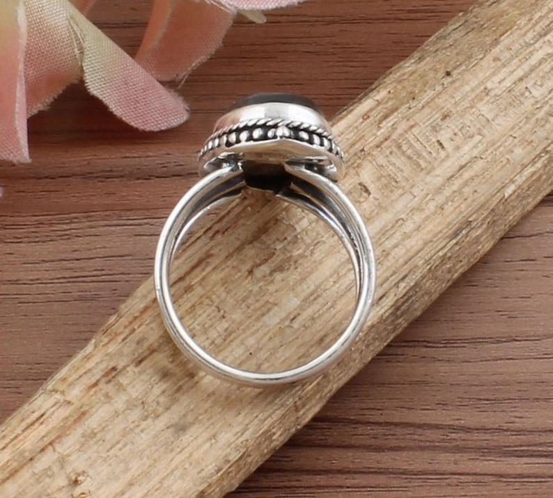 925 Sterling Silver Natural Labradorite Gemstone Blue Flashy Ring Boho Designer Ring Handmade Jewelry Wedding Gift