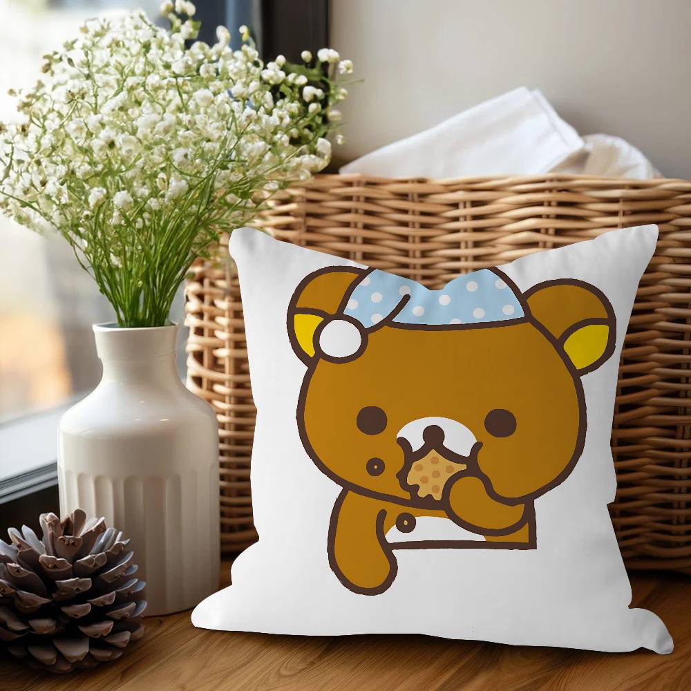 Rilakkuma Cushion Cover Inches Farmhouse Decor Home Throw Pillow Covers For Couch Decorations