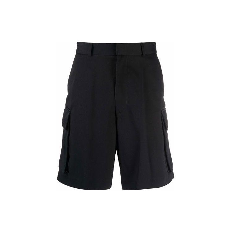 

OFF-WHITE Industrial Belt Knee-Length Shorts Black Men Streetwear OMCB052F21FAB0011000