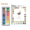 Watercolor Workbook 24 Colors Watercolor Painting Set with Brushes Spiral-Bound Water Coloring Book Art Craft Gifts for Beginners