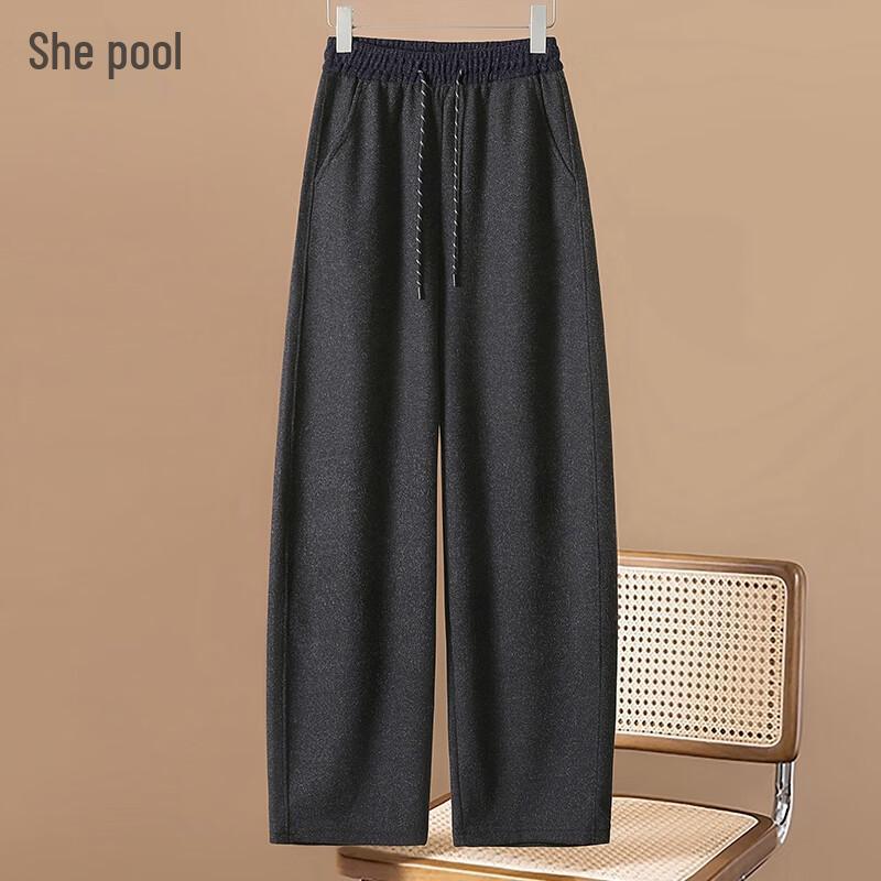 

Women s Drawstring Elastic Waist Casual Wool Blend Ankle Pants S