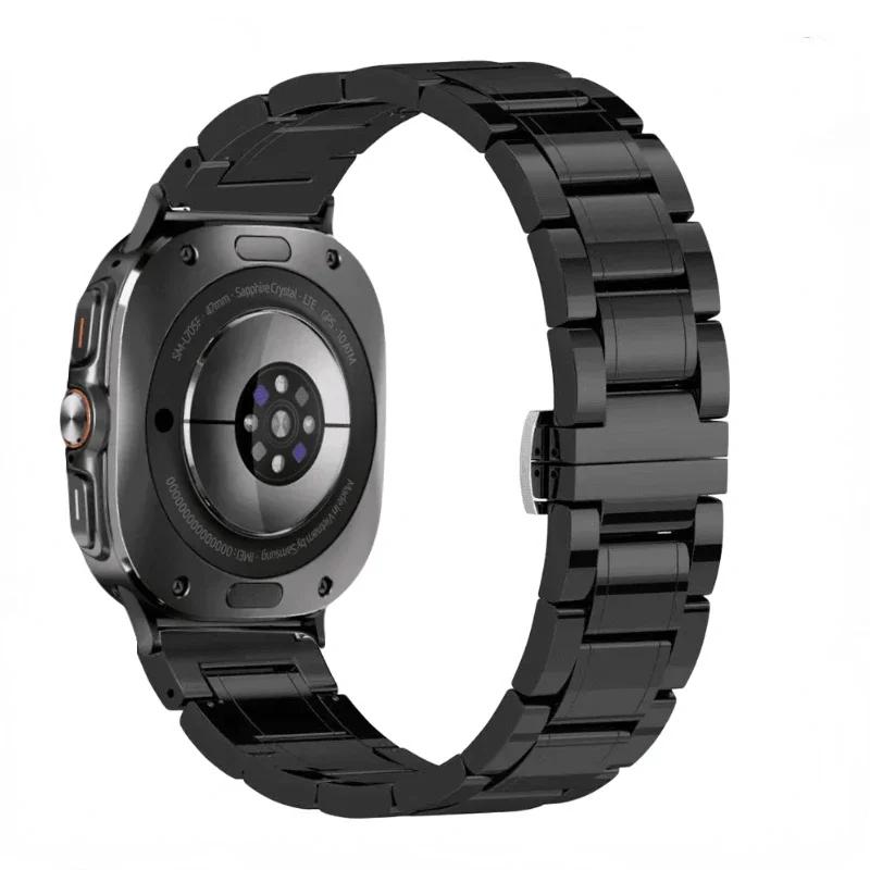 Keramický řemínek pro Samsung Galaxy Watch 8 Classic 46mm/Ultra 2025 47mm Náramek pro Galaxy Watch 8 44mm 40mm Kovový náramek