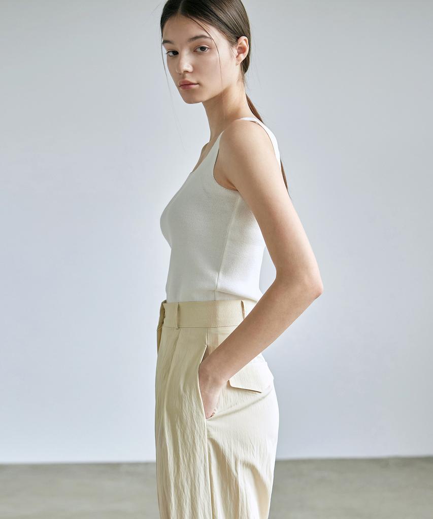 Nigaennikol [Essential] Square Neck Knit Sleeveless_13 Color (I Type)