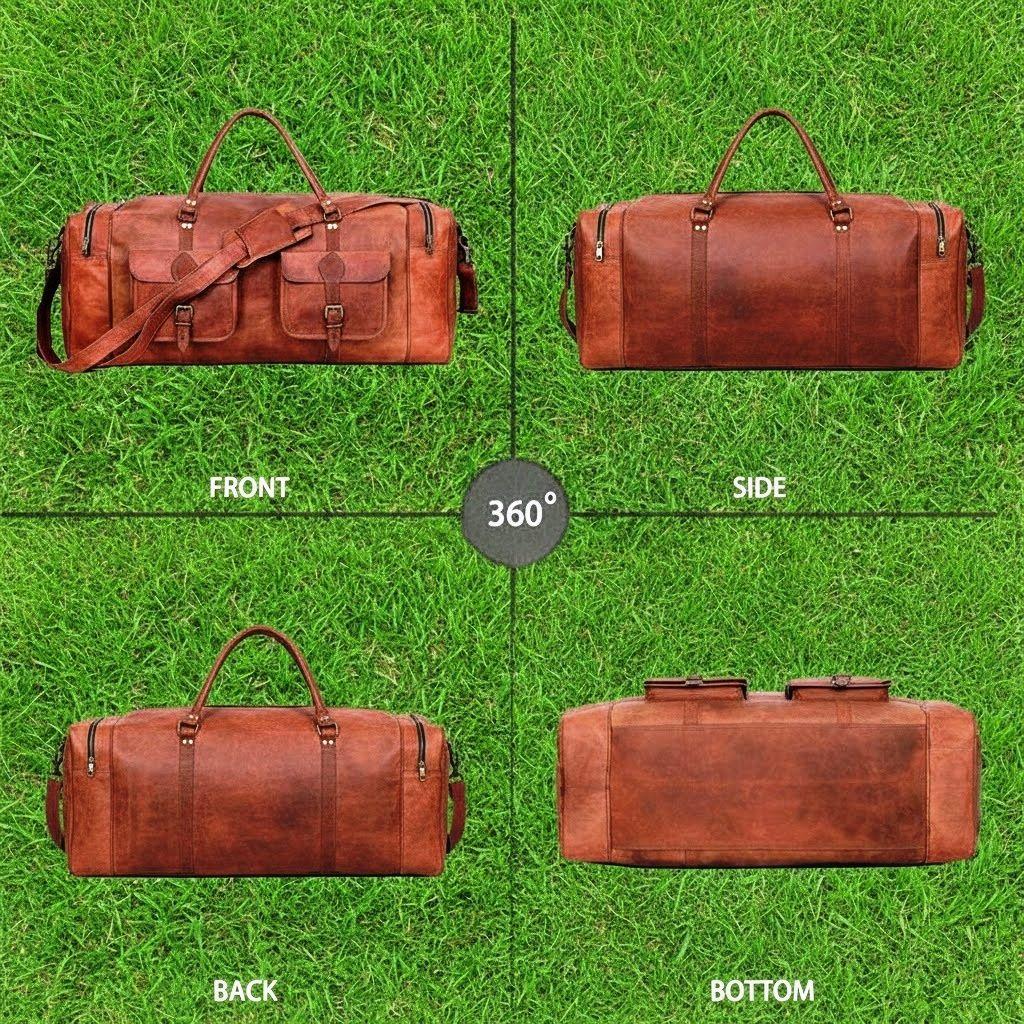 30'' Pouce Grand sac de voyage en cuir véritable Duffel, Grand sac polochon en cuir hommes femmes, cadeau de Noël, sac polochon en cuir vintage