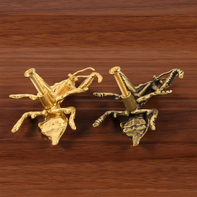 Strong Long Service Metal Cabinets Door Handle Mantis King Insect Design Comfortable Ergonomic Grip For Kitchen Bedroom