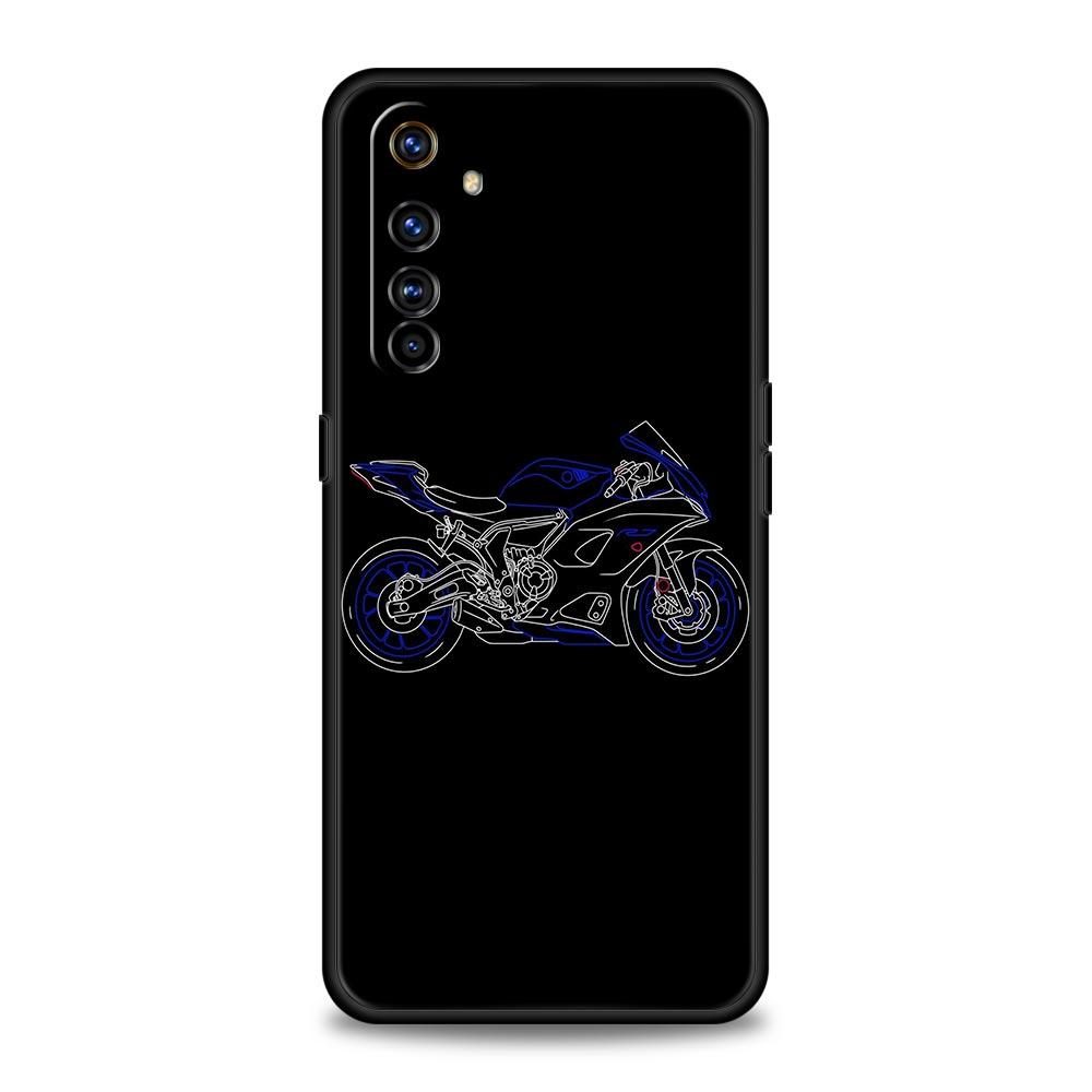 Moto Cross Motorcycle Sports Phone Case For Realme 10 9 8 5G 7 6 GT2 Pro Plus 9i 8i C21 C11 C25 C35 GT Neo 2 3 3T Black Cover