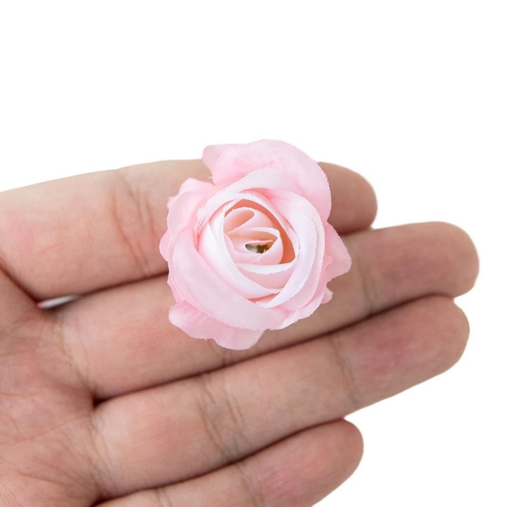 Simulation Rose Head Candy Box Companion Gift Decoration Small Rose Buds Corsage Headdress Flowers Silk Flowers Shooting Props Decoration Fake Flowers