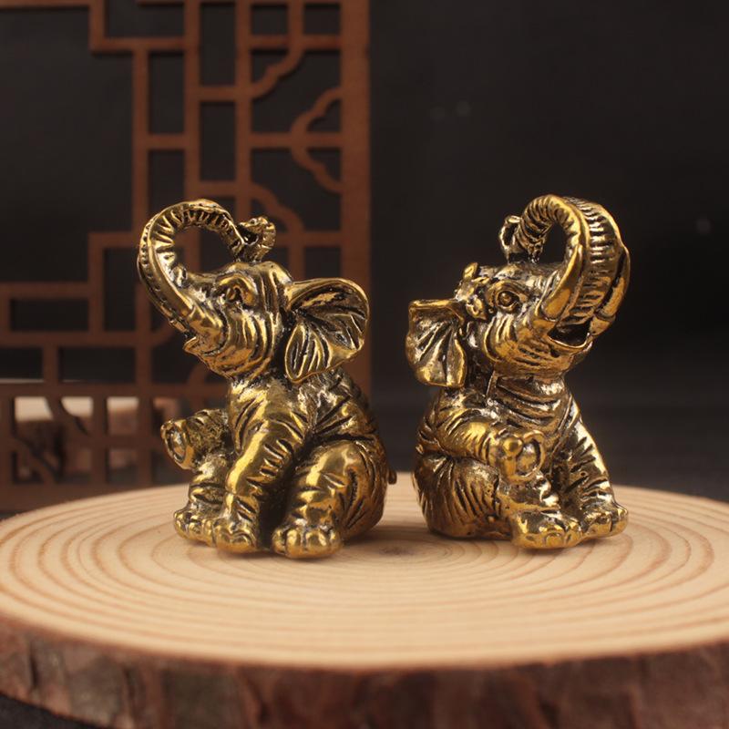 Kleines Ornament Kupfer - Wasser-Schatzschale anziehend Elefant Reichtum-einladendes Handwerk Wohnzimmer Heimdeko
