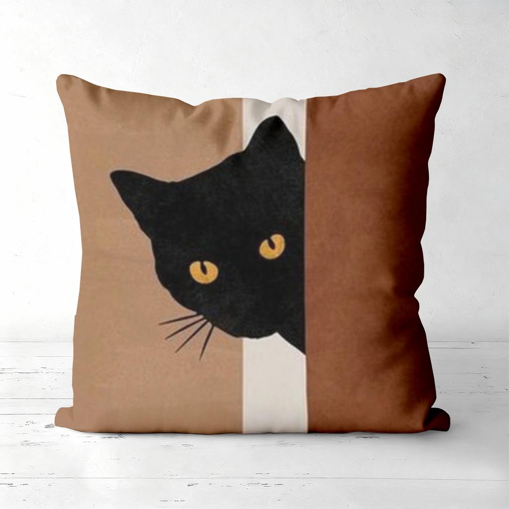 Anime Style Cat Pattern Decorative Cushion Covers Polyester pillowcase, sofa decorative cushion cov Headboard Pillow