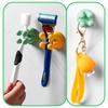 3PCS Silicone Sticky Hooks Green Crown-Shaped Design for Hanging Keys Toothbrushes Charging Cables Bath Scrubbing Towels Electrical Plugs for Kitchen