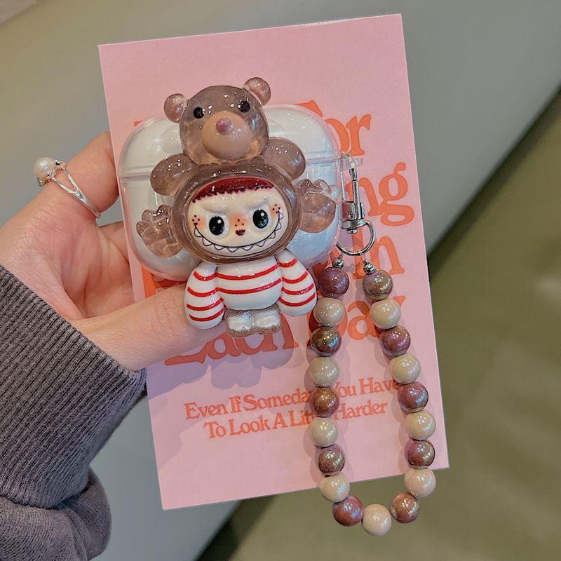 

Curtain Cloth Protective Case for Apple Airpods4 3 Generation Bluetooth Airpodspro2 Earphone Case Soft Silicone Pro4 Protective Case Trendy Apple AirPods 4 Striped pants cloth cloth + chain