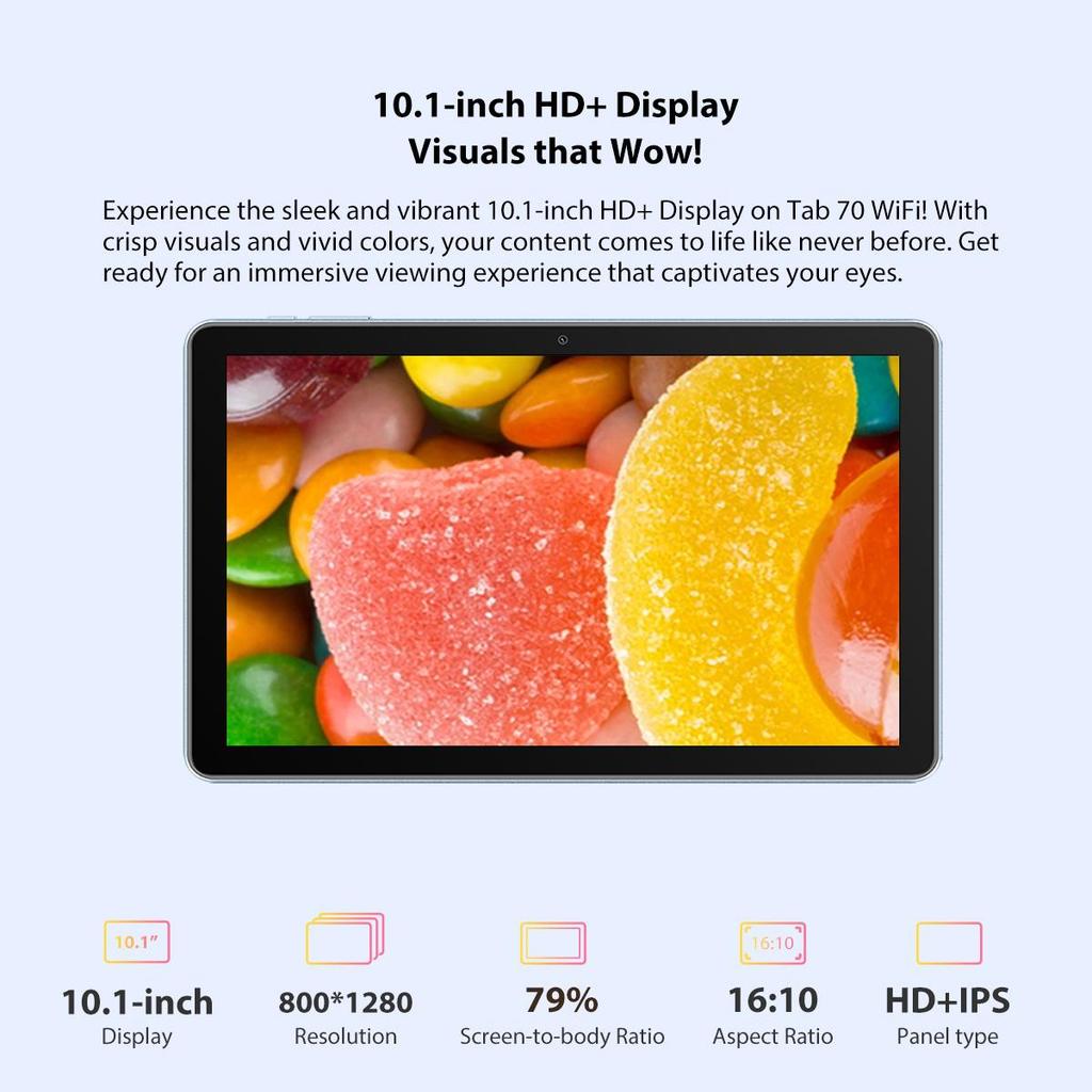 Refurbished Blackview Tab 70 WiFi 10.1 inch 6580mAh Android Tablet 3GB+64GB Storage