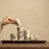 Vintage Ceramic Tea Cup Set: Floral and Avian Design, Host and Guest Cups, Perfect for Tea Tasting and Festive Gifts