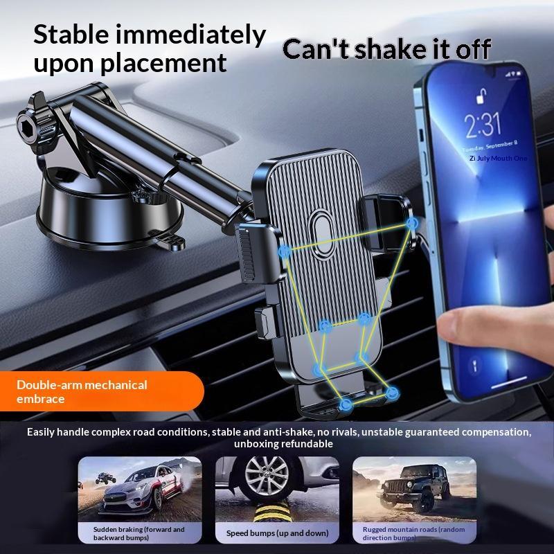 Universal Car Phone Mount Suction Cup Stable 360° Swivel Adjustable Cell Phone Holder for Car Interior