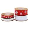 10M Christmas Gift Snowflake Ribbon DIY Wreath Bows Christmas Printed Ribbons Sewing Clothing Gift