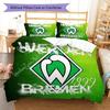 Set Copripiumino Trapuntato Werder Bremen Federa Decorazione Casa Regalo di Compleanno (1 * copripiumino + 2 * federa, senza nucleo)