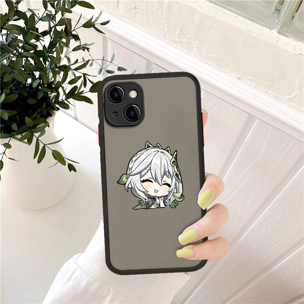 Anime Genshin Impact Phone Case For IPhone 14 11 12 13 Mini Pro Max 8 7 Plus X XR XS MAX Translucent Matte Cover