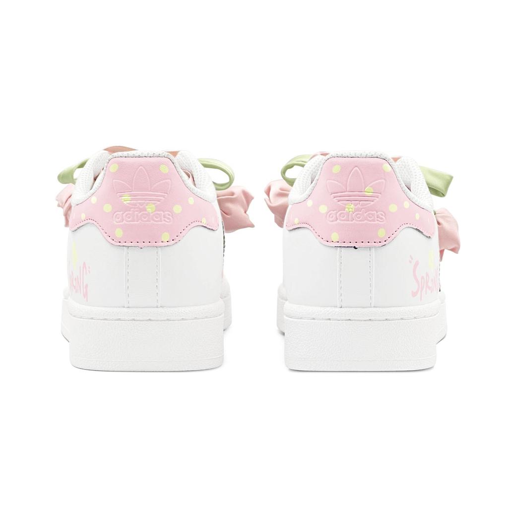 adidas Originals Superstar 2 Skateboard Shoes Women's Low Top White/Pink JH9976(Team1655-S-BOX)