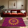 Unique Abstract Area Rug Modern Non-Slip Floor Mat Home Decor Living Room Bedroom Carpet Washable Stylish Design Vibrant Colors
