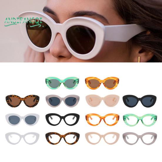 

Женские солнцезащитные очки в большой оправе, модные желейные полоски, индивидуальный дизайн, анти-УФ-смола, дизайн «кошачий глаз», аксессуары для улицы