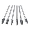10pcs Tungsten Carbide Steel   Files Burr Set 3mm Shank 6mm Cutting Diameter Double Cut