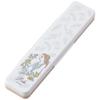 Skater Chopsticks and Spoon Set, Disney Belle Botanical Design, 18cm, Adult Size, Antibacterial, Made In Japan, CCS3SAAG-A