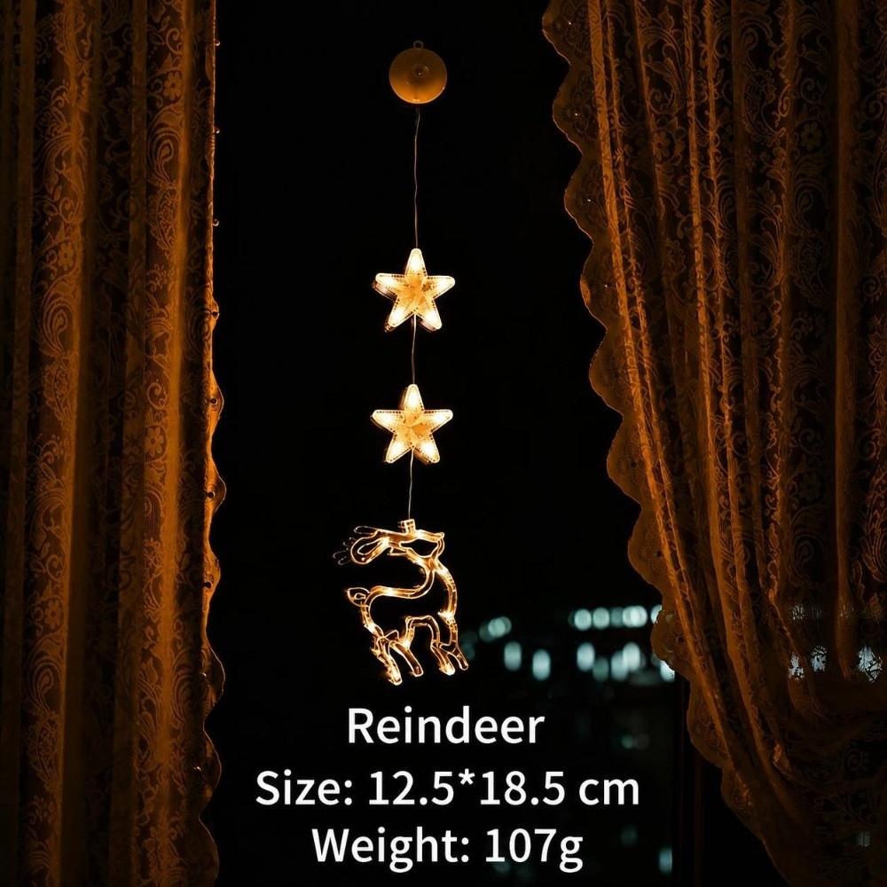 Elk/Snowflake/Bell/Snowman Christmas Hanging Light Christmas Window Lights Christmas Decoration