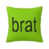 Brat Charli Xcx Pillowcase Printed Polyester Cushion Cover Decor Pillow Case Cover Home Zipper 45*45cm