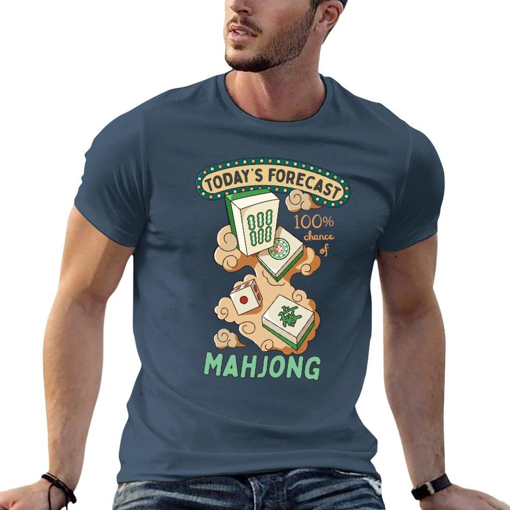Mahjong Tiles And Clouds Cartoon Tshirt Graphic T Shirts For Unisex Printed T Shirts For Unisex Anime Tshirt Tshirt