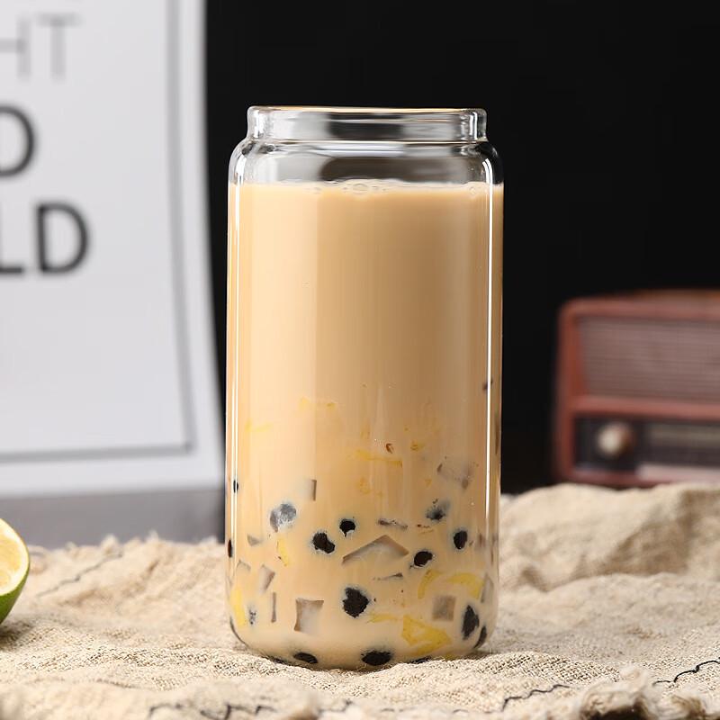 Shangqi 450ml Bow Glass Straw Cup (2-Pack)