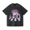 Majin Vintage Wash Japanese Design T-Shirt High-quality Streetwear Is Suitable for Both Summer Men Women