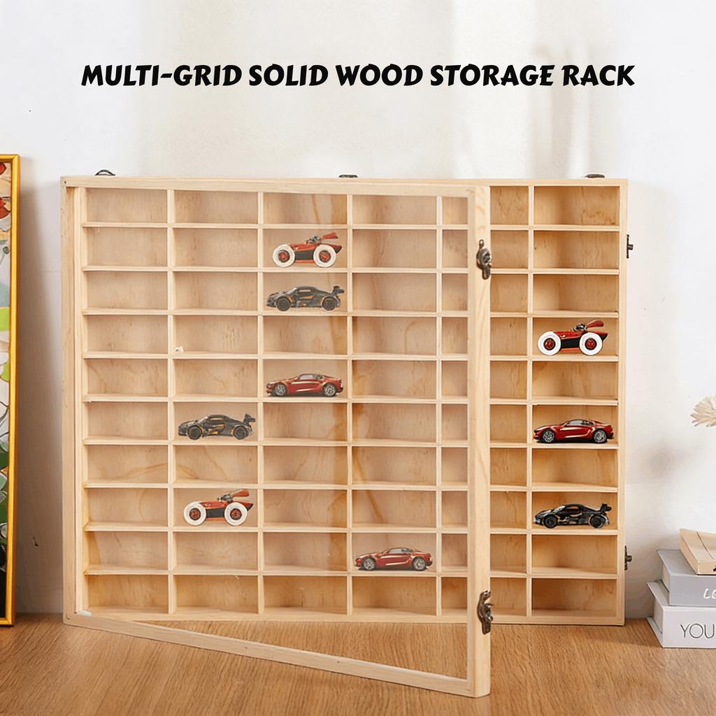 Wooden Toy Car Display Dustproof Toy Shelf Case Protection Organizing Showcase Protection Multifunctional Shelf