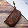 Japanese Retro Vegetable-Tanned Leather Key Holder and Storage Bag