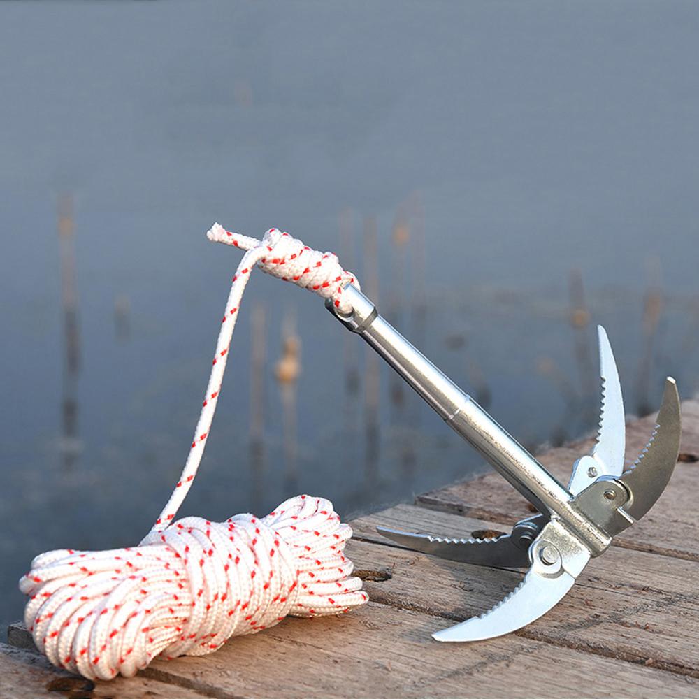 Foldable 4 Claw Anchor Sickle Water Grass Plants Cutter Machine Grasses Sharp Knife Garden Tools Fishing Accessories Tackle New