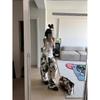 Trendy Women's Retro Cow Print Wide-Leg Jeans - New Style Relaxed Fit