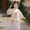 Autumn Hanfu: Girls' Three-Piece Ming Dynasty Costume Set - Fairy Princess Dress for Performances