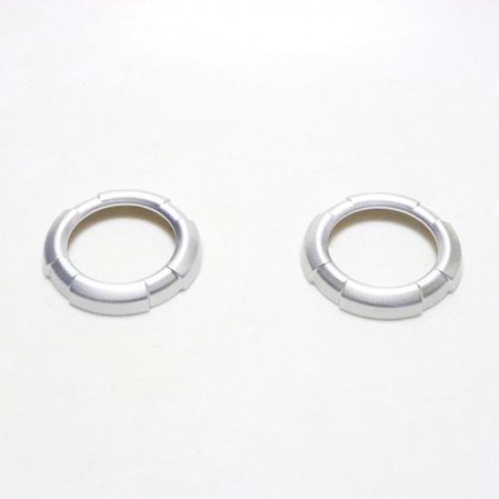 Pair Silver Center Console A/C Vent Outlet Cover Trim For Suzuki Jimny -