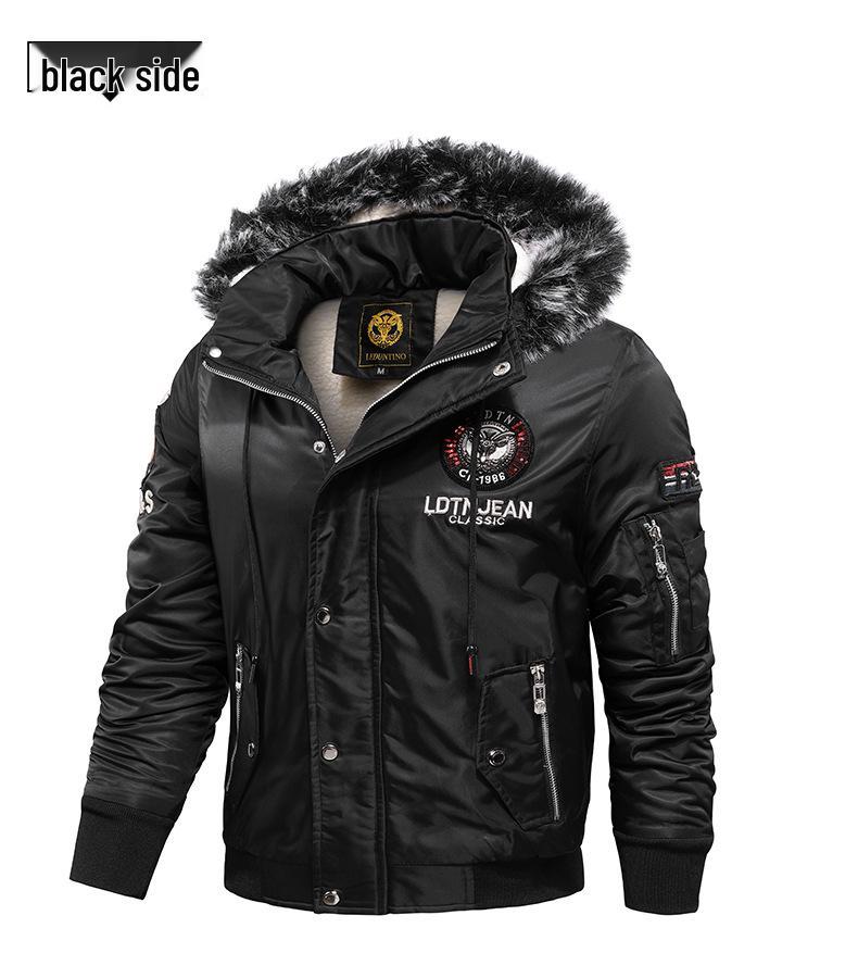 Men's Korean Style Winter Hooded Cotton Jacket - Trendy Padded Coat for All Ages