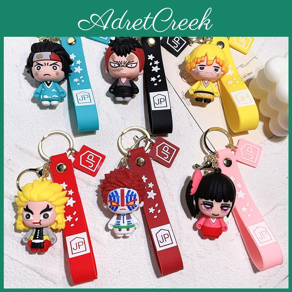 Adorable Demon Slayer Keychain Cute Plastic Figure For Car And Bag Decoration