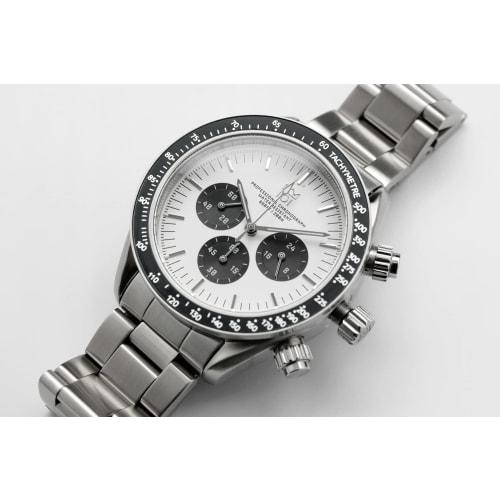 [HYAKUICHI 101] No.12 Hyakuichi Diver's Chronograph Watch, Men's, No Date, White Panda