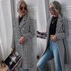 2023 Women's Autumn/Winter Houndstooth Long Woolen Coat