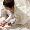 Prifua Amuuni Gauze Swaddle Double Layer 100cm X 100cm Swaddle Gauze Blanket Baby Cotton Moon and Stars 100%