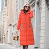 Womens Long Warm Cotton Coat With Embroidery Toggle Loose Fit Winter Outerwear In Floral