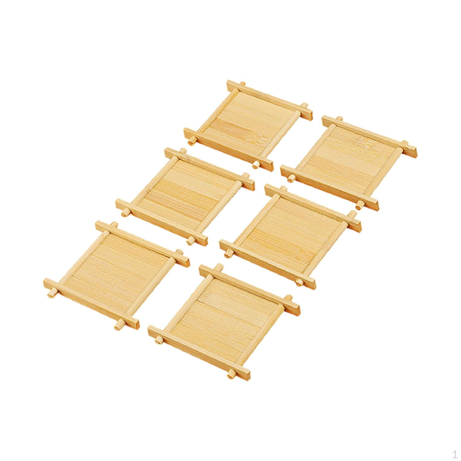 

Набор подносов для десертов из бамбука для элегантного домашнего обеда Flat